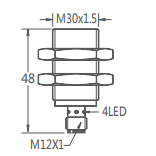 M30埋入式接近開關插件式