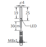 D4超小型接近開關引線插件式